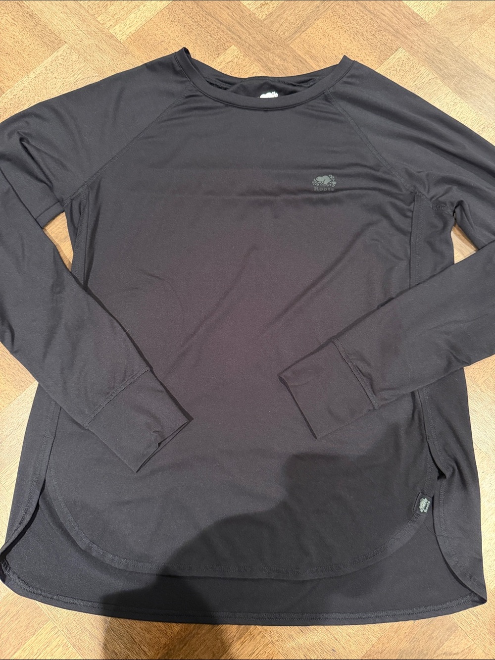 Roots Black Long-Sleeve Women's Performance Tee